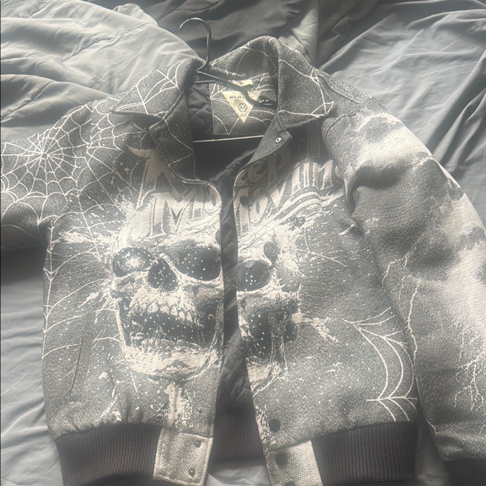 Majestic Black and Gray Skull Jacket